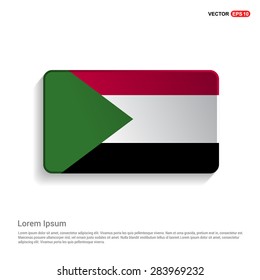 Sudan flag isolated on white background - vector illustration