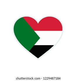 Sudan flag. Sudan love flag.