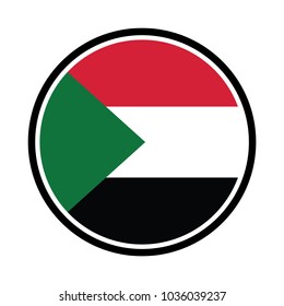 Sudan flag, official colors and proportion correctly. National Sudanese flag. Vector illustration