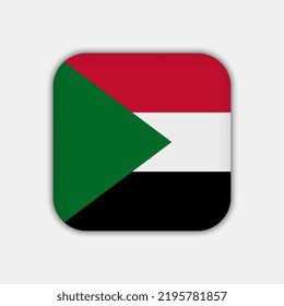 Bandera de Sudán, colores oficiales. Ilustración vectorial.