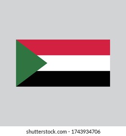 Sudan flag official vector nation country banner