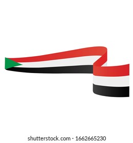 Sudan flag. Simple vector. National flag of Sudan 