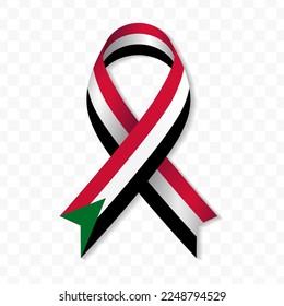 Sudan-Fahne Streifen Band Vektorgrafik auf transparentem Hintergrund Vektorbild (PNG).