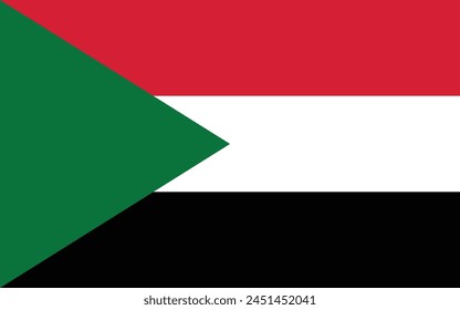 Diseño del Vector de la bandera de Sudán - bandera del país - signo de patriotismo
