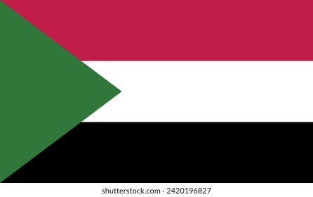 Sudan Flag Vector Design Stock Illustration