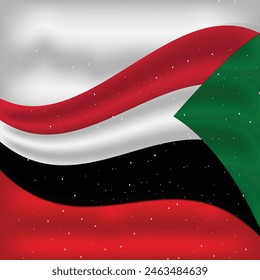 Sudan Flag Vector Design Template