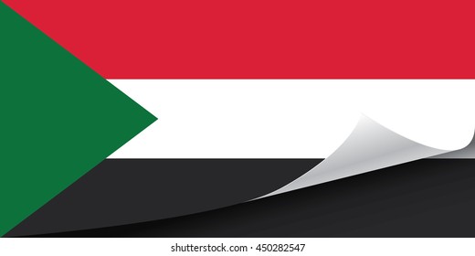 Sudan flag vector illustration.