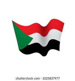 Sudan flag, vector illustration on a white background