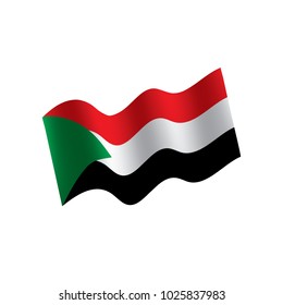 Sudan flag, vector illustration on a white background