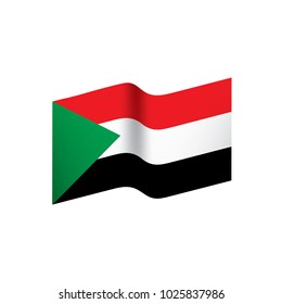 Sudan flag, vector illustration on a white background