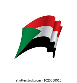 Sudan flag, vector illustration on a white background