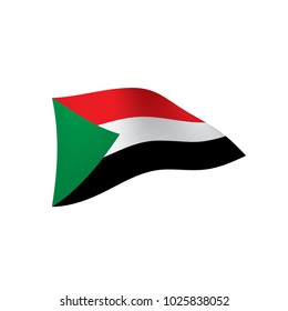 Sudan flag, vector illustration on a white background