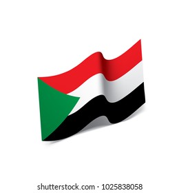 Sudan flag, vector illustration on a white background
