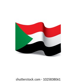 Sudan flag, vector illustration on a white background