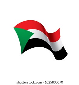Sudan flag, vector illustration on a white background