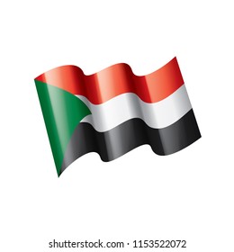 Sudan flag, vector illustration on a white background
