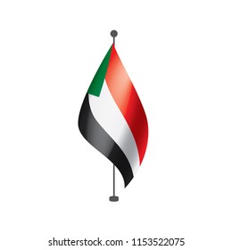 Sudan flag, vector illustration on a white background