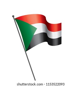 Sudan flag, vector illustration on a white background
