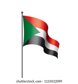 Sudan flag, vector illustration on a white background