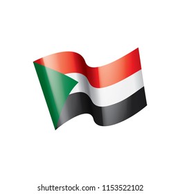 Sudan flag, vector illustration on a white background