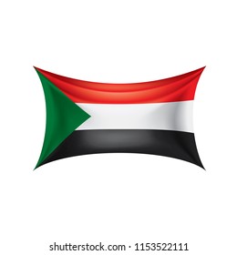 Sudan flag, vector illustration on a white background