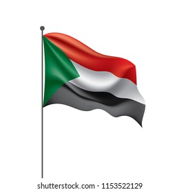 Sudan flag, vector illustration on a white background