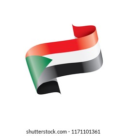 Sudan flag, vector illustration on a white background
