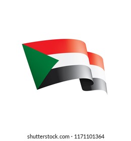 Sudan flag, vector illustration on a white background