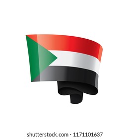 Sudan flag, vector illustration on a white background