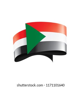 Sudan flag, vector illustration on a white background