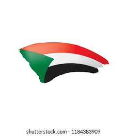 Sudan flag, vector illustration on a white background.
