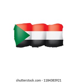 Sudan flag, vector illustration on a white background.