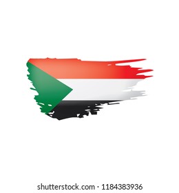 Sudan flag, vector illustration on a white background.