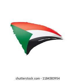 Sudan flag, vector illustration on a white background.