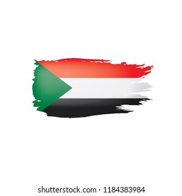 Sudan flag, vector illustration on a white background.