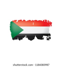 Sudan flag, vector illustration on a white background.