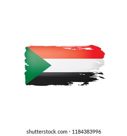 Sudan flag, vector illustration on a white background.