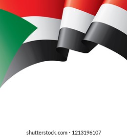 Sudan flag, vector illustration on a white background