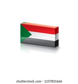 Sudan flag, vector illustration on a white background