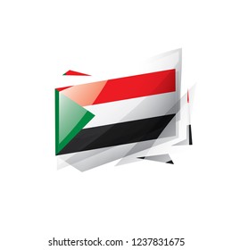 Sudan flag, vector illustration on a white background