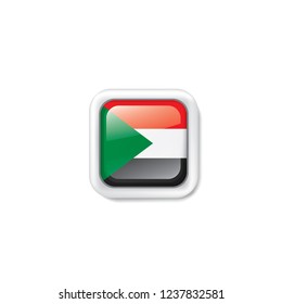 Sudan flag, vector illustration on a white background