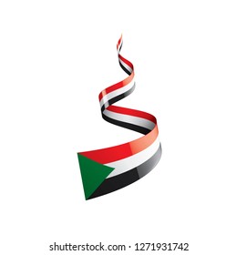 Sudan flag, vector illustration on a white background