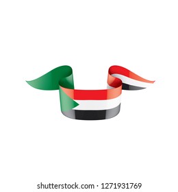 Sudan flag, vector illustration on a white background