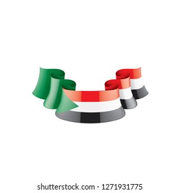 Sudan flag, vector illustration on a white background