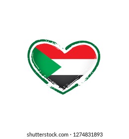 Sudan flag, vector illustration on a white background