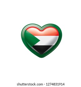 Sudan flag, vector illustration on a white background