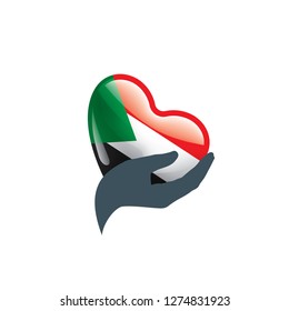 Sudan flag, vector illustration on a white background