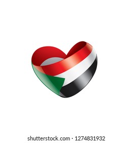 Sudan flag, vector illustration on a white background