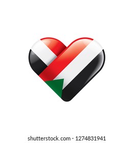 Sudan flag, vector illustration on a white background