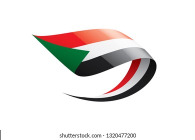 Sudan flag, vector illustration on a white background